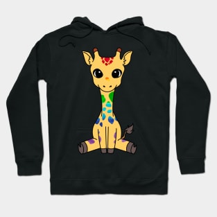 Rainbow Pride Giraffe Hoodie